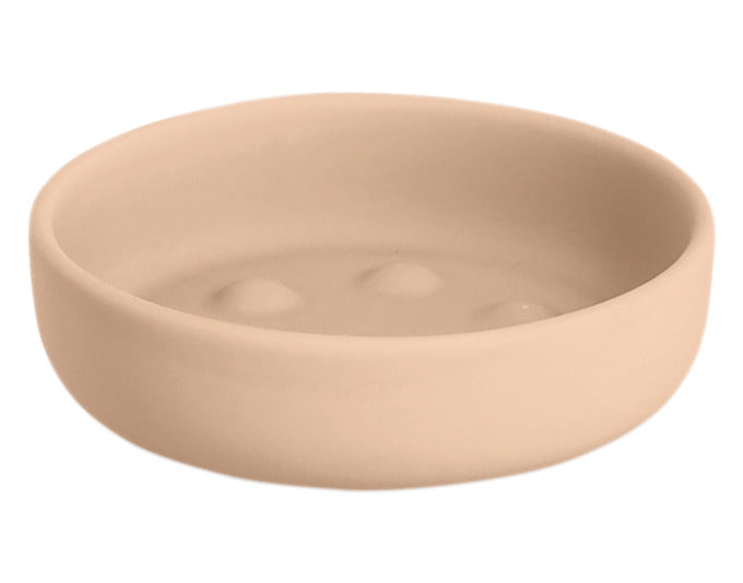 Elegante graue Keramik-Seifenschale von ZELLER, ø 11.2x3.3 cm, ideal für stilvolle Badezimmer.