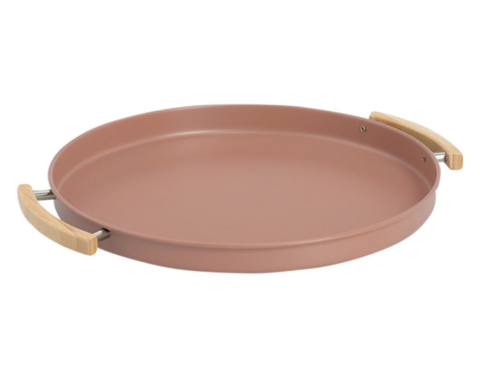 Elegantes Serviertablett aus Metall in Mocca-Farbe, 43.5x37x3 cm, ideal für stilvolles Servieren und Dekorieren, von ZELLER PRESENT.