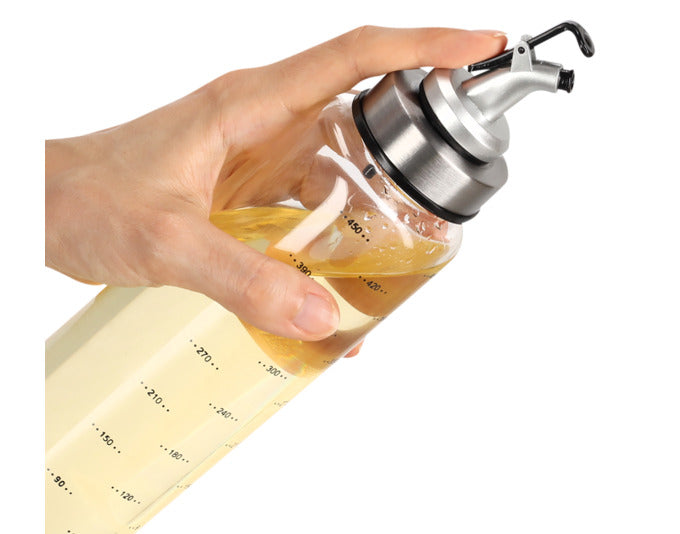 Elegante ZELLER Essig- und Ölflasche aus Glas (500 ml) – ideal für präzise Dosierung und stilvolle Aufbewahrung in Ihrer Küche.