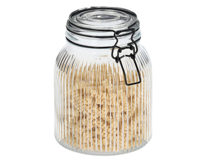 Entdecken Sie das ZELLER Vorratsglas mit Bügelverschluss in elegantem Schwarz. Mit 1400 ml Fassungsvermögen und einem stilvollen Design ist es ideal für die Aufbewahrung von Lebensmitteln.