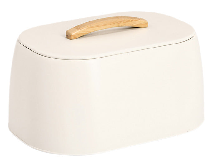 ZELLER Brotkasten Metall Gummibaum creme 33.5x23.5x18.3 cm in präsentiert im Onlineshop von KAQTU Design AG. Brotkorb ist von ZELLER PRESENT