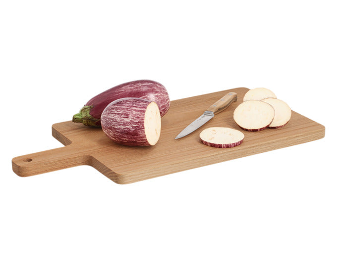 Entdecken Sie das ZELLER Schneidbrett aus Eiche (53x26x2 cm) – stilvoll, robust und ideal für Ihre Küchenarbeiten und als Servierplatte.