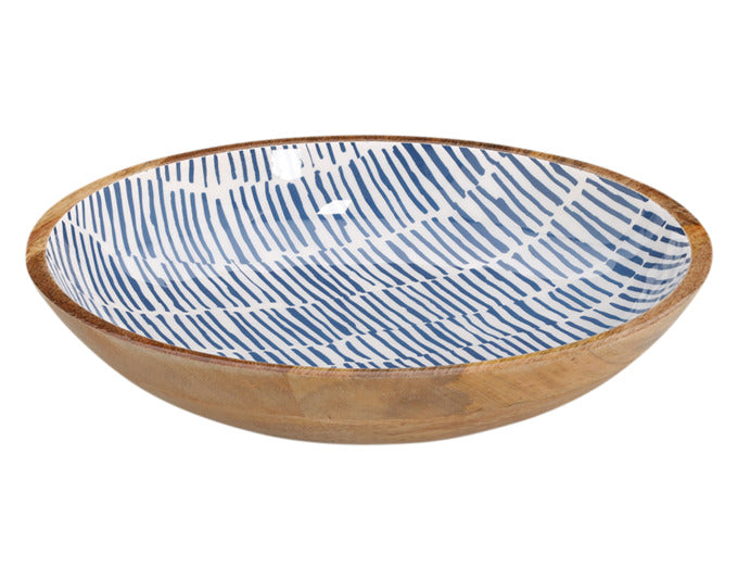 ZELLER Schale Mangoholz blau ø 30x6 cm in präsentiert im Onlineshop von KAQTU Design AG. Schale ist von ZELLER PRESENT
