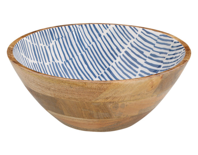 ZELLER Schale Mangoholz blau ø 30x12 cm in präsentiert im Onlineshop von KAQTU Design AG. Schale ist von ZELLER PRESENT