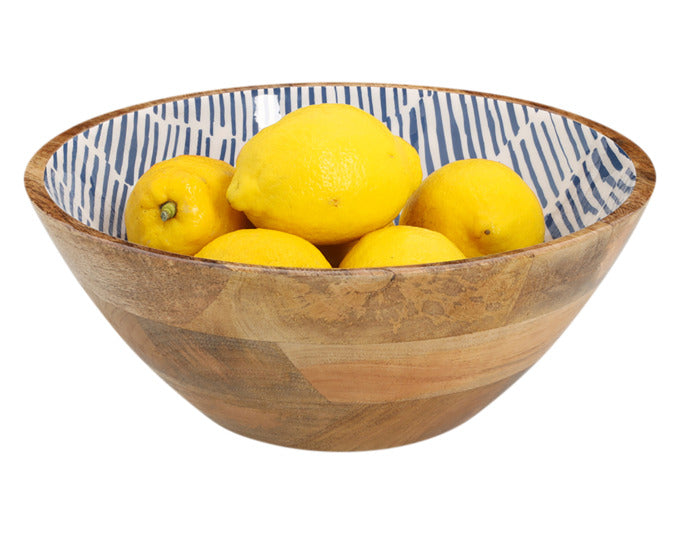 Entdecken Sie die ZELLER Schale aus nachhaltigem Mangoholz in Blau (ø 30x12 cm) – ein stilvolles Highlight für Ihre Küche und Dekoration.