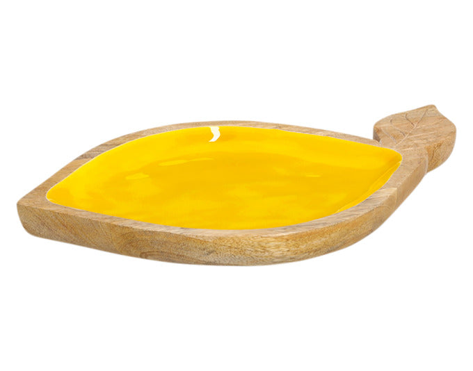 ZELLER Servierschale Lemon Mangoholz gelb 37x23x2 cm in präsentiert im Onlineshop von KAQTU Design AG. Schale ist von ZELLER PRESENT