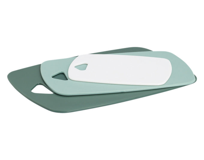 ZELLER Schneidmatten Set 3-teilig Kunststoff grün mint weiss in präsentiert im Onlineshop von KAQTU Design AG. Schneidbrett ist von ZELLER PRESENT