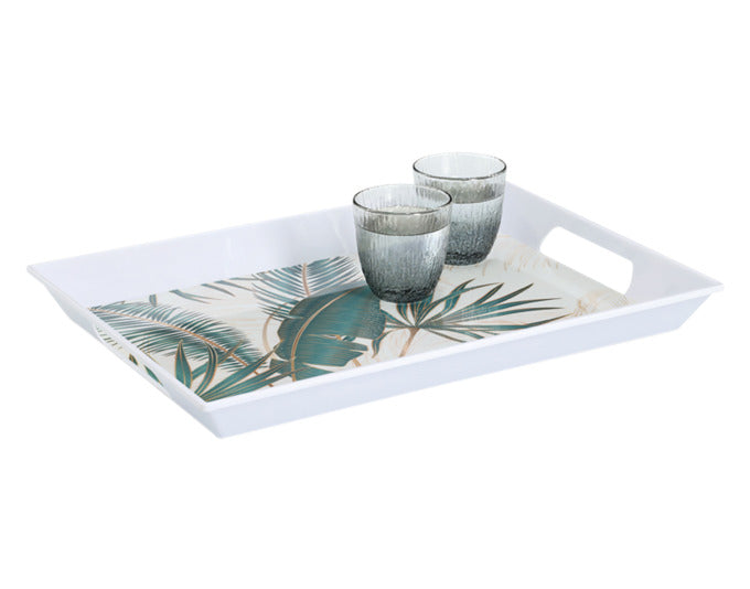 Entdecken Sie das ZELLER Tablett Melamin Palm leaves 50x35x5 cm – robust, stilvoll und ideal für jeden Anlass. Bringen Sie tropisches Flair in Ihr Zuhause!