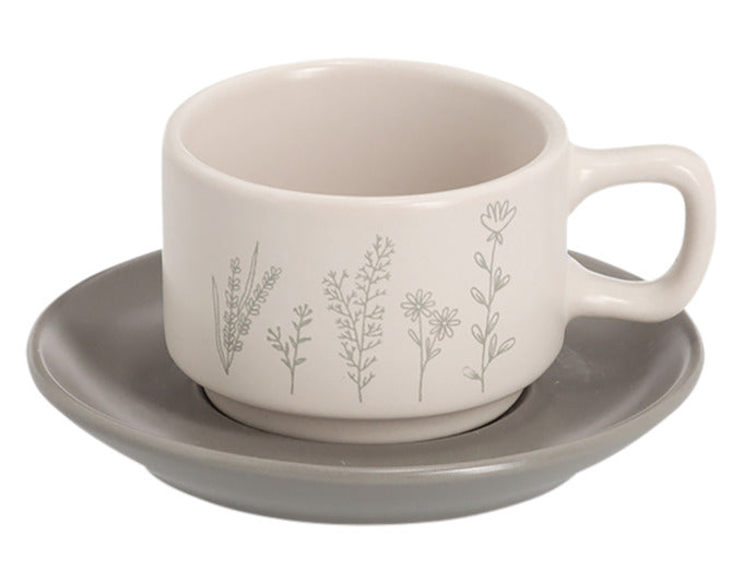 Entdecken Sie das stilvolle 8-teilige Espressotassen Set Flowers von ZELLER PRESENT in Weiß, Grau und Gelb. Perfekt für jeden Kaffeegenuss!