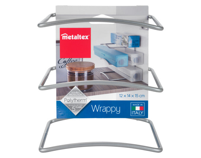 Der METALTEX Küchen-Organizer Wrappy (12x14x15 cm) bietet Platz für bis zu sechs Küchenrollen und überzeugt durch seine langlebige Polytherm-Beschichtung.