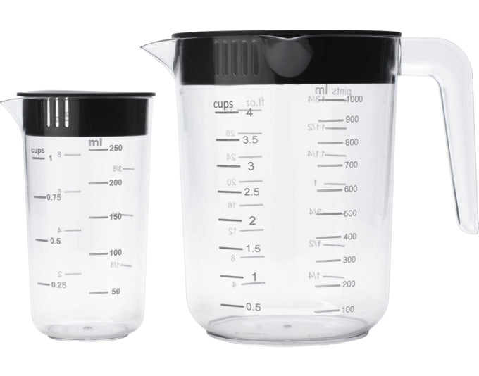 BRABANTIA Messbecher-Set Tasty+ mit Deckel 250 ml/1 l in präsentiert im Onlineshop von KAQTU Design AG. Küchenhelfer ist von BRABANTIA