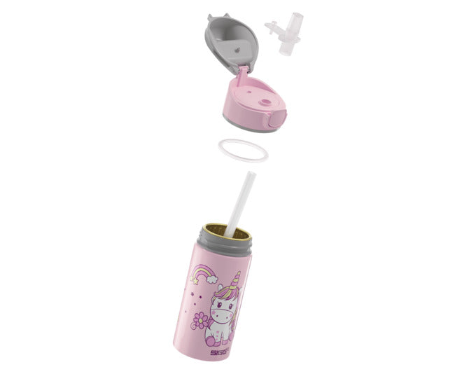 Entdecken Sie die SIGG Kids Bottle Miracle WMB Happy Unicorn 0.4 l – die perfekte, sichere und umweltfreundliche Trinkflasche für Kinder!