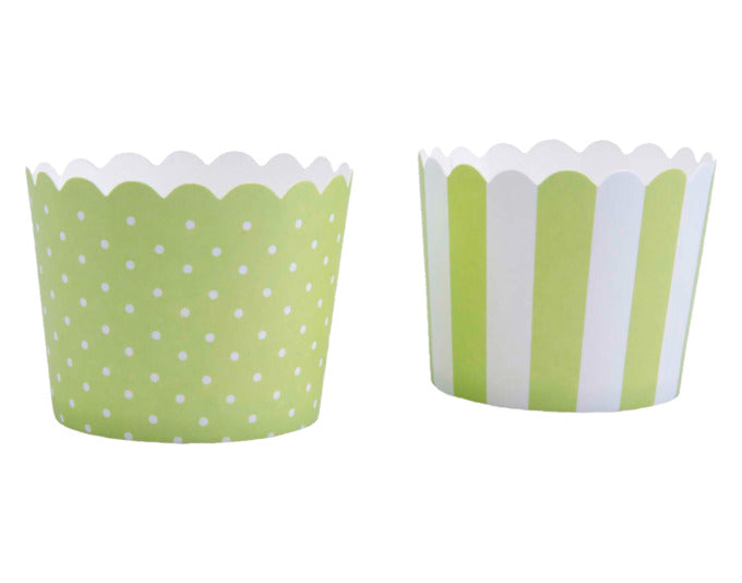 STÄDTER Papier-/Cupcake-Backförmchen Mini ø 5/6x4.5 cm hellgrün/weiss 12er in präsentiert im Onlineshop von KAQTU Design AG. Backform / Backblech ist von STÄDTER
