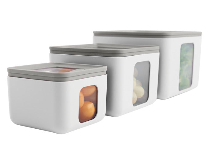 BLIM PLUS Vorratsdosen Set Quadro Combo XS-S-Mt teal PEEK BOX Collection in präsentiert im Onlineshop von KAQTU Design AG. Aufbewahrungsbehälter ist von BLIMPLUS