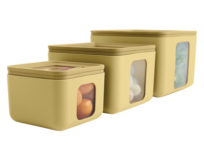 BLIM PLUS Vorratsdosen Set Quadro Combo XS-S-Mt teal PEEK BOX Collection in präsentiert im Onlineshop von KAQTU Design AG. Aufbewahrungsbehälter ist von BLIMPLUS