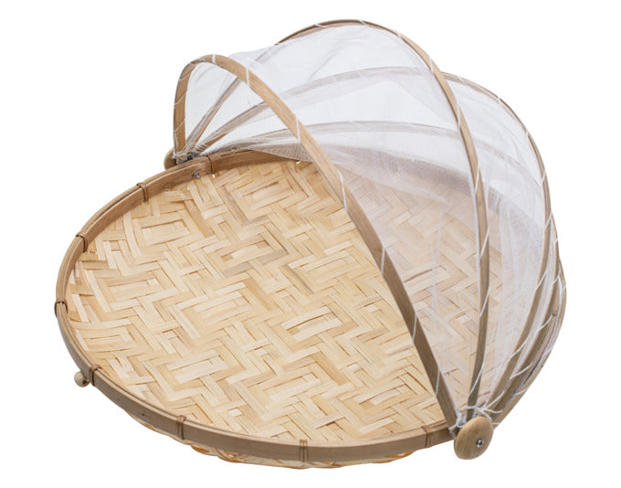 LADELLE Abdeckhaube für Lebensmittel klappbar Bamboo ø 42x5 cm in präsentiert im Onlineshop von KAQTU Design AG. Haustierbedarf ist von LADELLE