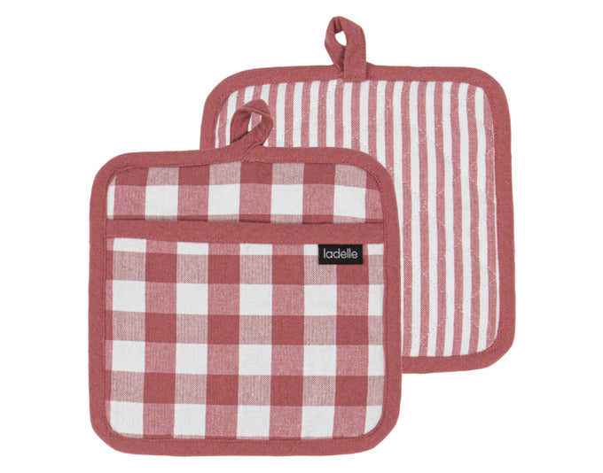 LADELLE Topflappen Eco Gingham blush 21x21 cm 2 Stk. in präsentiert im Onlineshop von KAQTU Design AG. Backutensilien ist von LADELLE