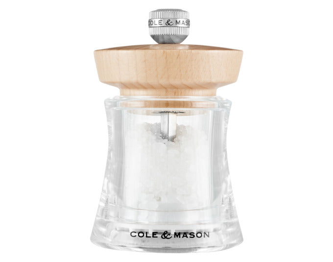 COLE&MASON Salzmühle Holborn Acryl/Buche natur 9.5x6.1x6.1 cm in präsentiert im Onlineshop von KAQTU Design AG. Salz & Pfeffer ist von COLE & MASON