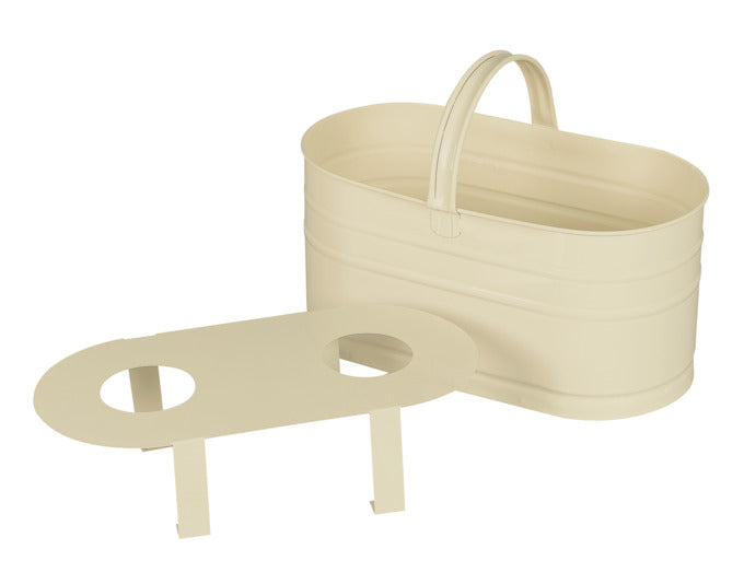 Eleganter KOVOTVAR Weinkorb in Creme für 2 Flaschen – ideal für stilvolle Anlässe und sichere Weinpräsentation.