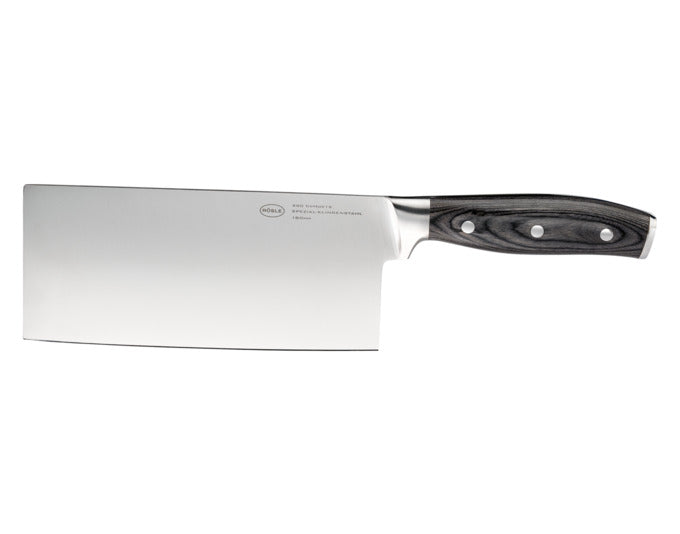 RÖSLE Chinesisches Kochmesser Wolfgrey mit Griff Pakka 18 cm L 31.7 cm in  präsentiert im Onlineshop von KAQTU Design AG. Küchenmesser ist von RÖSLE