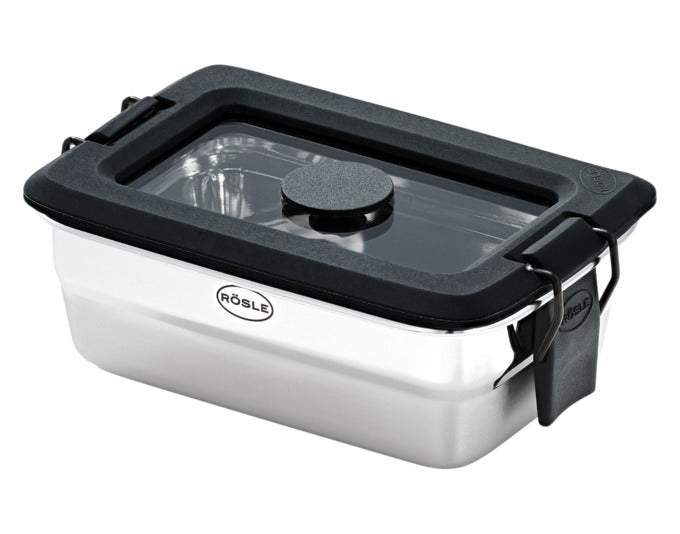 RÖSLE Snack-Behälter-Set Flexx 2Go eckig inox 0.25 l in  präsentiert im Onlineshop von KAQTU Design AG. Aufbewahrungsdose ist von RÖSLE