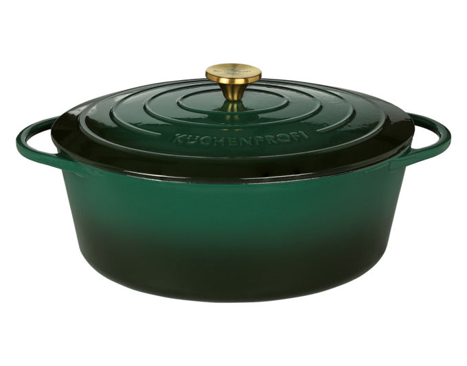 KÜCHENPROFI Bratentopf oval racing green ø 35 cm in präsentiert im Onlineshop von KAQTU Design AG. Topf ist von KÜCHENPROFI