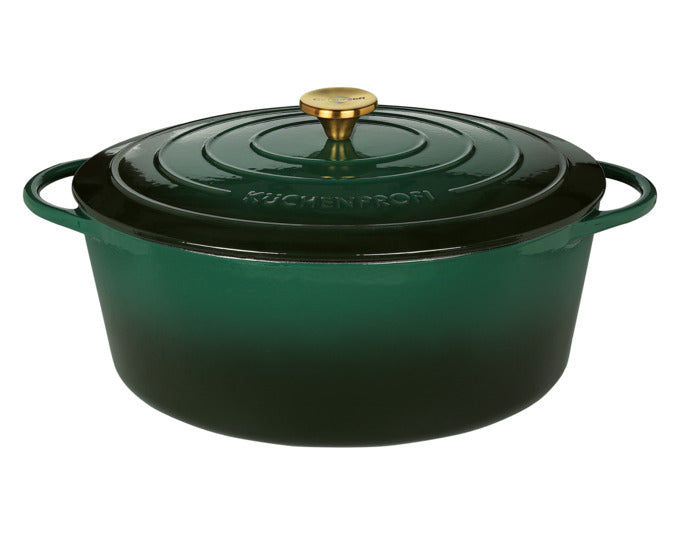 KÜCHENPROFI Bratentopf oval racing green ø 35 cm in präsentiert im Onlineshop von KAQTU Design AG. Topf ist von KÜCHENPROFI