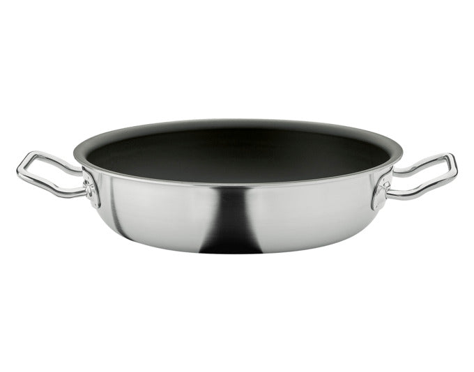 Die SPRING Servierpfanne Brigade Ultimate XL (ø 28 cm) bietet exzellente Wärmeleitung und ist ideal für vielseitiges Kochen.