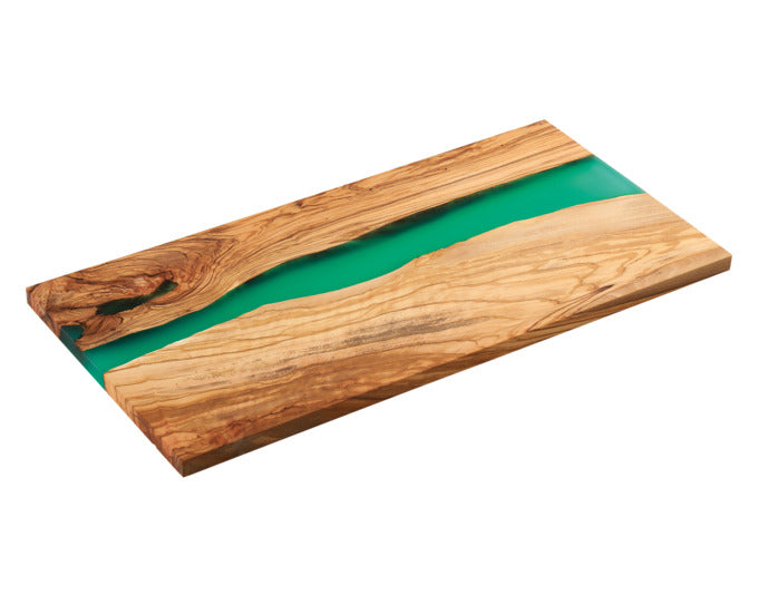 ZASSENHAUS Servierbrett Olive/Harz rot 45x22x1.5 cm in präsentiert im Onlineshop von KAQTU Design AG. Schale ist von ZASSENHAUS