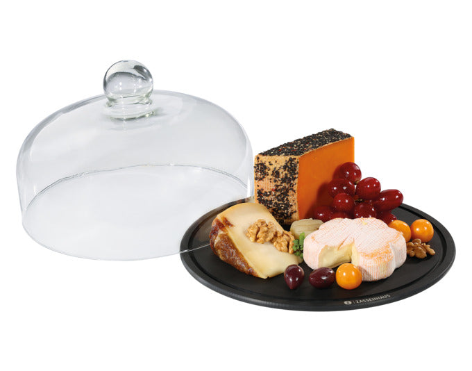 Entdecken Sie die ZASSENHAUS Käseglocke Comfort Plus ø 28 cm – stilvoll, funktional und ideal für die perfekte Käsepräsentation.