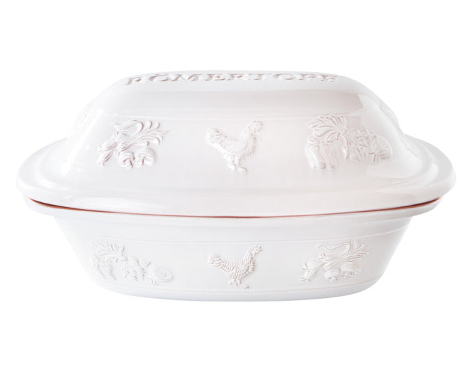 RÖMERTOPF Bräter Rustico 3.5 l 37x27x20 cm weiss in  präsentiert im Onlineshop von KAQTU Design AG. Topf ist von RÖMERTOPF
