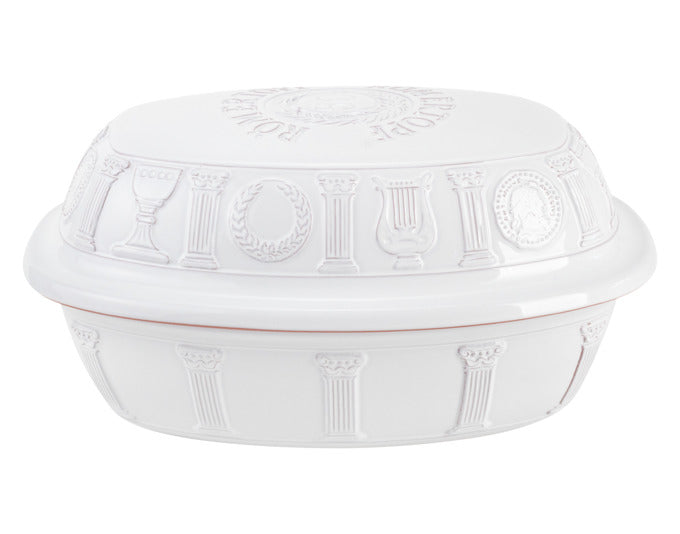 RÖMERTOPF Bräter 50 Jahre Jubiläum 5.0 l 38.5x28.5x19 cm weiss in  präsentiert im Onlineshop von KAQTU Design AG. Topf ist von RÖMERTOPF