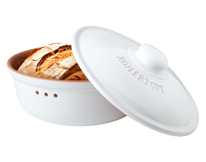 Halten Sie Ihre Backwaren frisch mit dem RÖMERTOPF Brottopf rund 4.5 l. Stilvolles Design und optimales Klima für Brot und Brötchen.