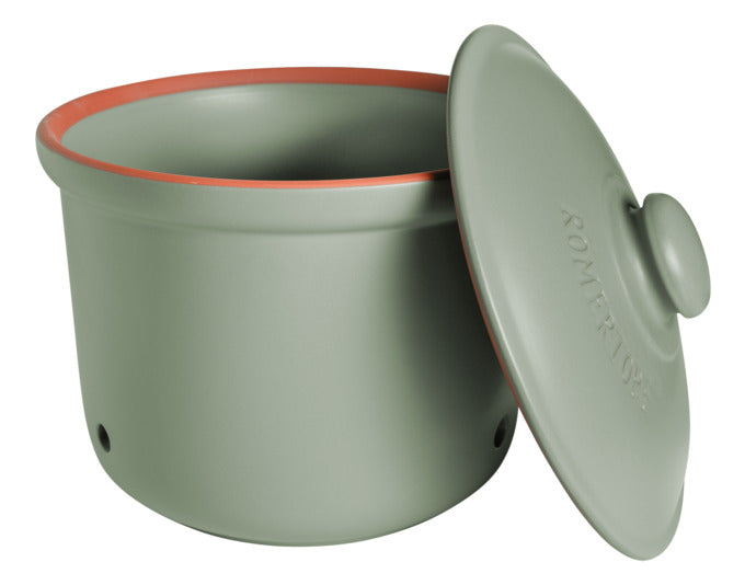 Entdecken Sie den RÖMERTOPF Frischetopf Maxi Plus 5.5 l in grün – ideal für die frische Lagerung von Gemüse und Kartoffeln. Hochwertiger Ton sorgt für optimale Bedingungen.