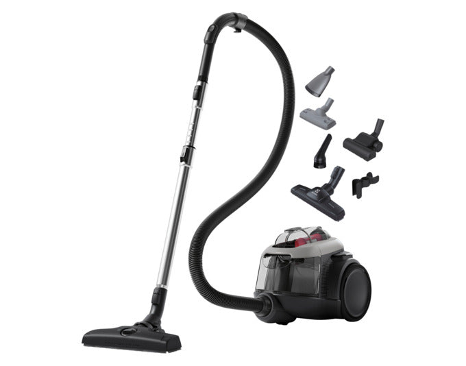 Entdecken Sie den ELECTROLUX Staubsauger 600 in Urban Grey – leistungsstark, beutellos und ideal für eine gründliche Reinigung, auch für Tierhaare.