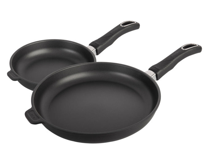 GASTROLUX Bratpfannen Set ø 20 cm und ø 28 cm mit abhnembarem Stiel in präsentiert im Onlineshop von KAQTU Design AG. Bratpfanne ist von GASTROLUX