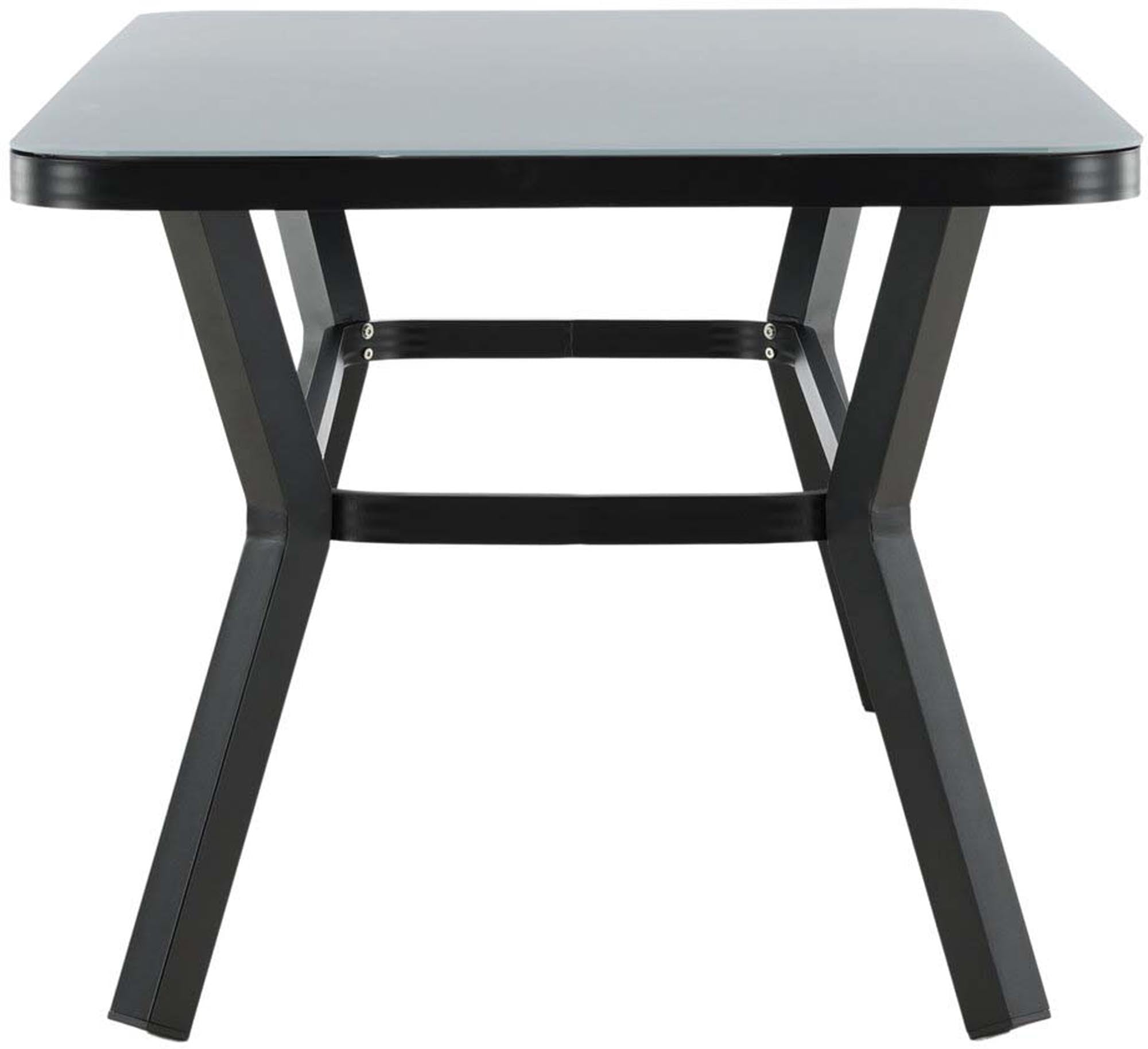 Stylischer Virya Gartentisch von Venture Home: Robuste Sprühstein-Oberfläche, elegantes Design und pflegeleicht für unvergessliche Sommerabende.