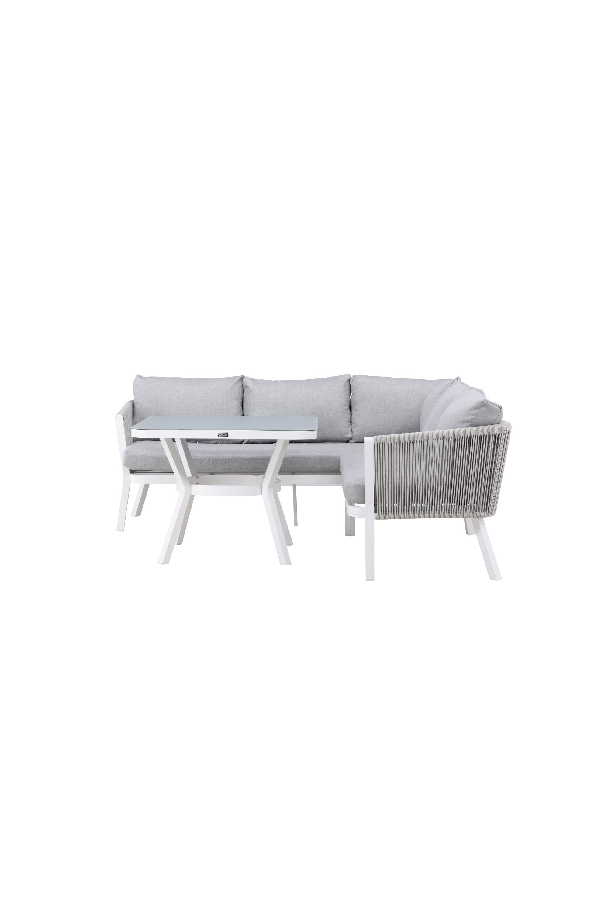 Virya Ecksofa Outdoorset 90cm in Grau / Hellgrau präsentiert im Onlineshop von KAQTU Design AG. Loungeset ist von Venture Home
