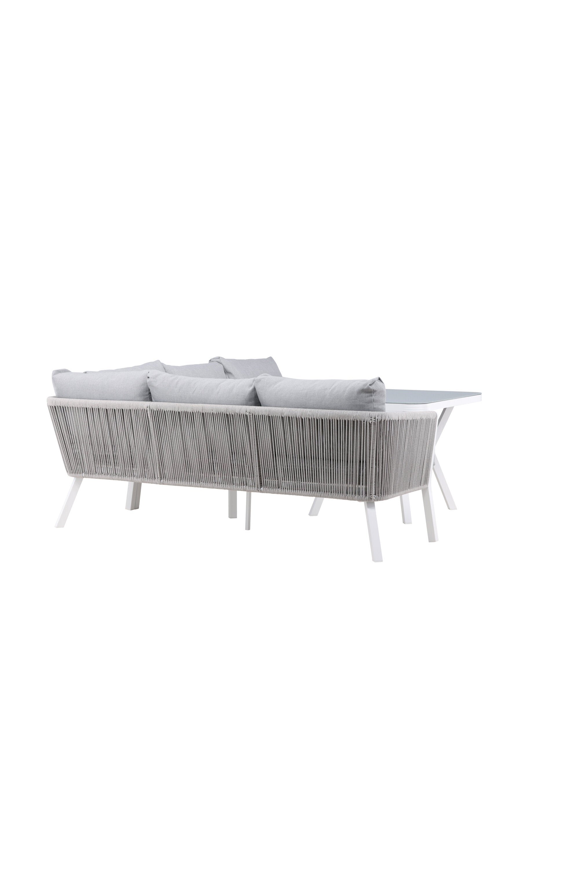 Virya Ecksofa Outdoorset 90cm in Grau / Hellgrau präsentiert im Onlineshop von KAQTU Design AG. Loungeset ist von Venture Home