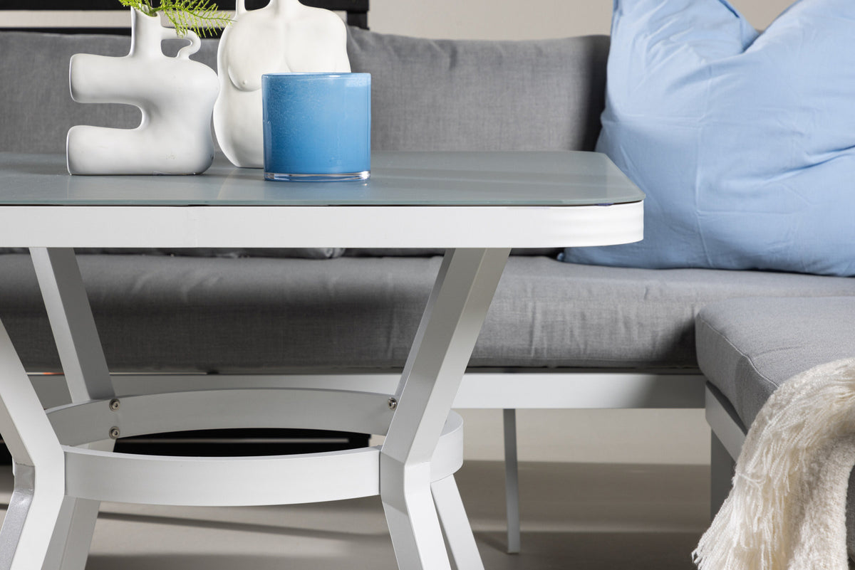 Virya Ecksofa Outdoorset 90cm in Grau / Hellgrau präsentiert im Onlineshop von KAQTU Design AG. Loungeset ist von Venture Home
