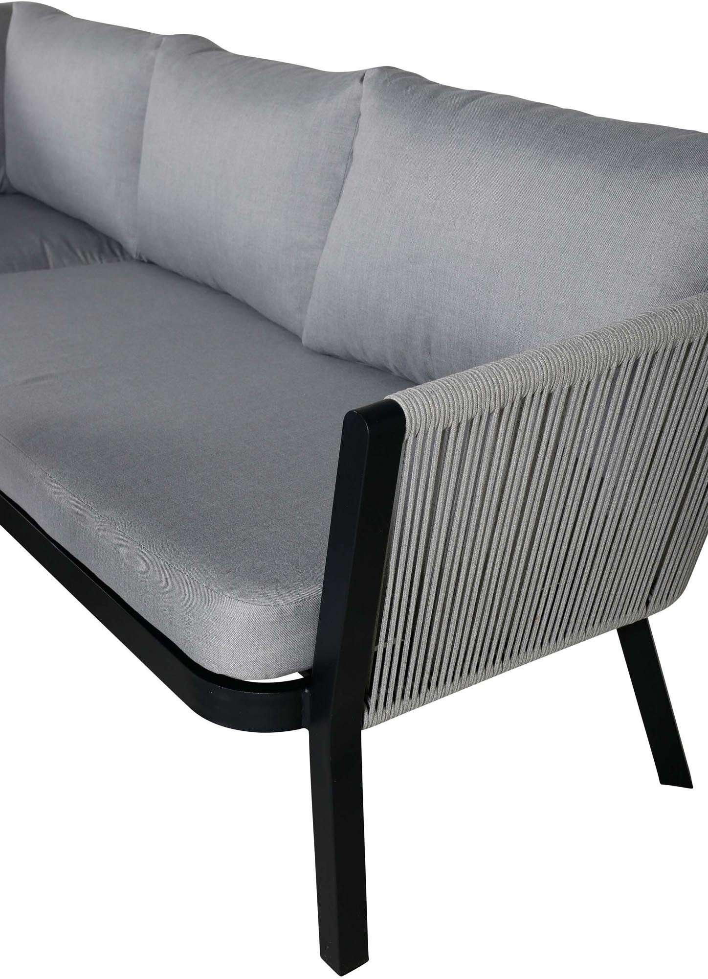 Stilvolles Virya Ecksofa von Venture Home: Modernes Design, robustes Aluminium, komfortable Kissen – ideal für Ihre Terrasse.