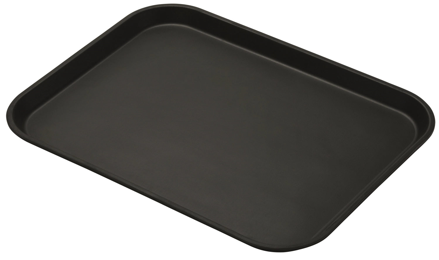 Schwarzes Camtread Tablett 32,5x53 cm, rutschfest und langlebig, ideal für Gastronomie und Events, bietet sicheren Halt für Speisen und Getränke.