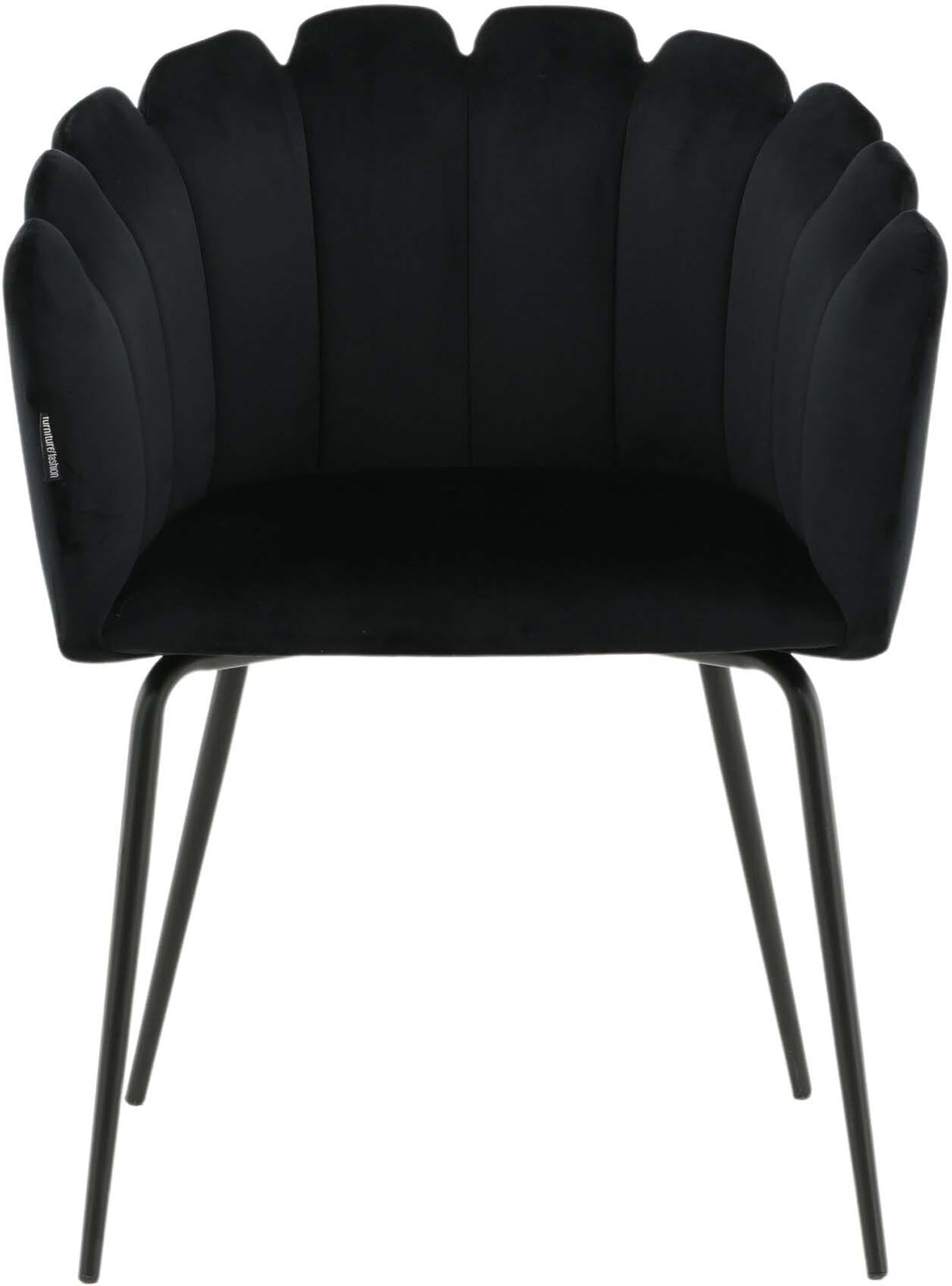 Eleganter Limhamn Stuhl von Furniture Fashion: Luxuriöser Samt, robuste Metallbeine, perfekter Komfort für stilvolle Esszimmer.