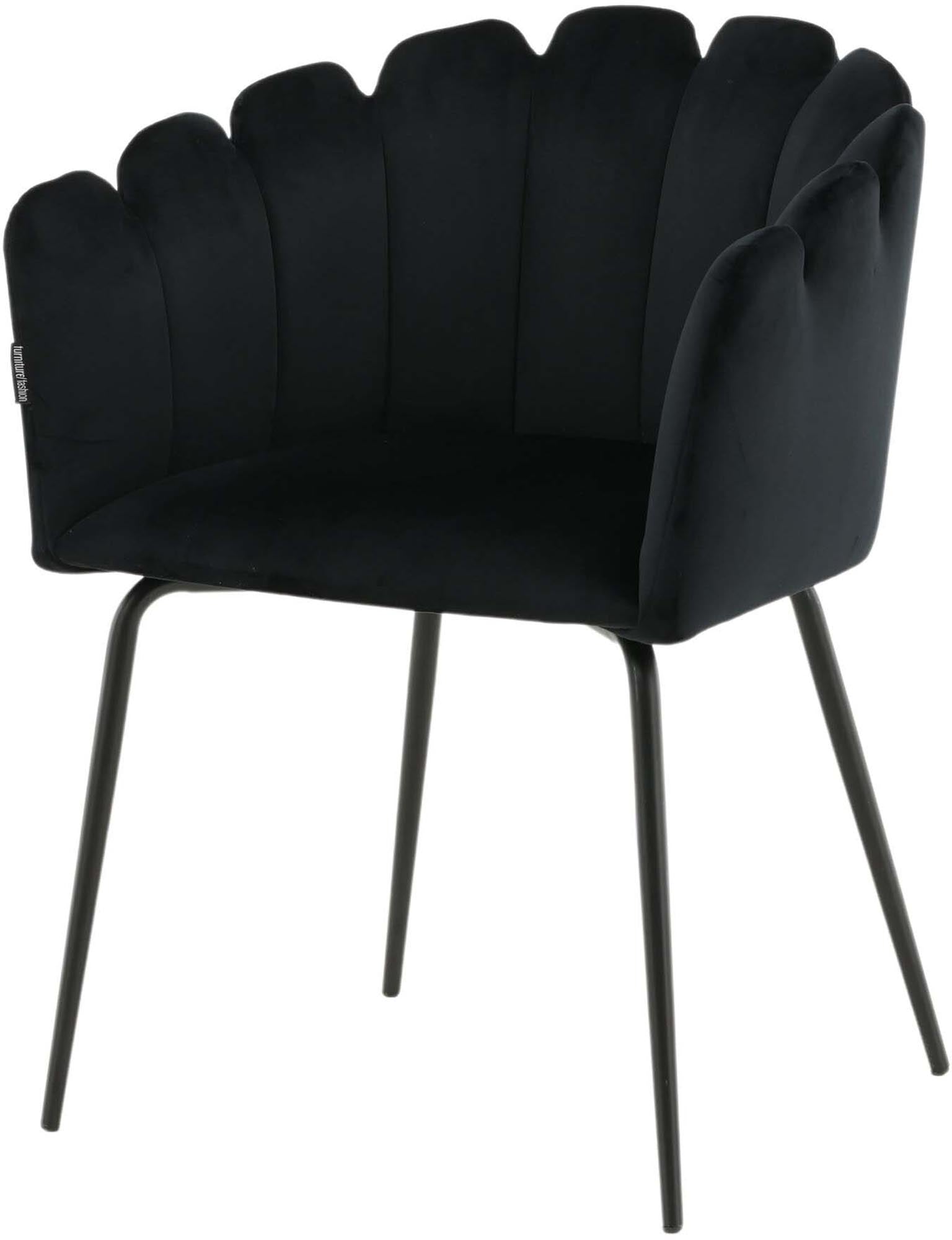 Limhamn Stuhl: Luxuriöser Samt trifft auf modernes Metall-Design.