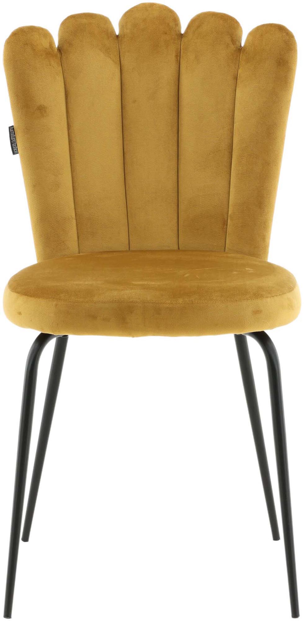 Entdecken Sie den Limhamn Stuhl: Eleganter Samt und robustes Metall vereinen sich für höchsten Komfort und Stil in Ihrem Esszimmer.