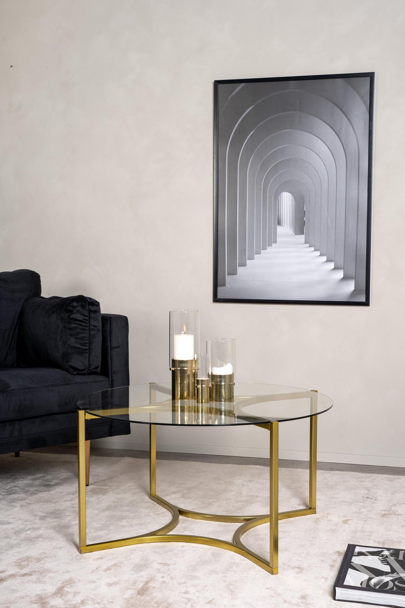 Kivik Beistelltisch in Gold präsentiert im Onlineshop von KAQTU Design AG. Beistelltisch ist von Furniture Fashion