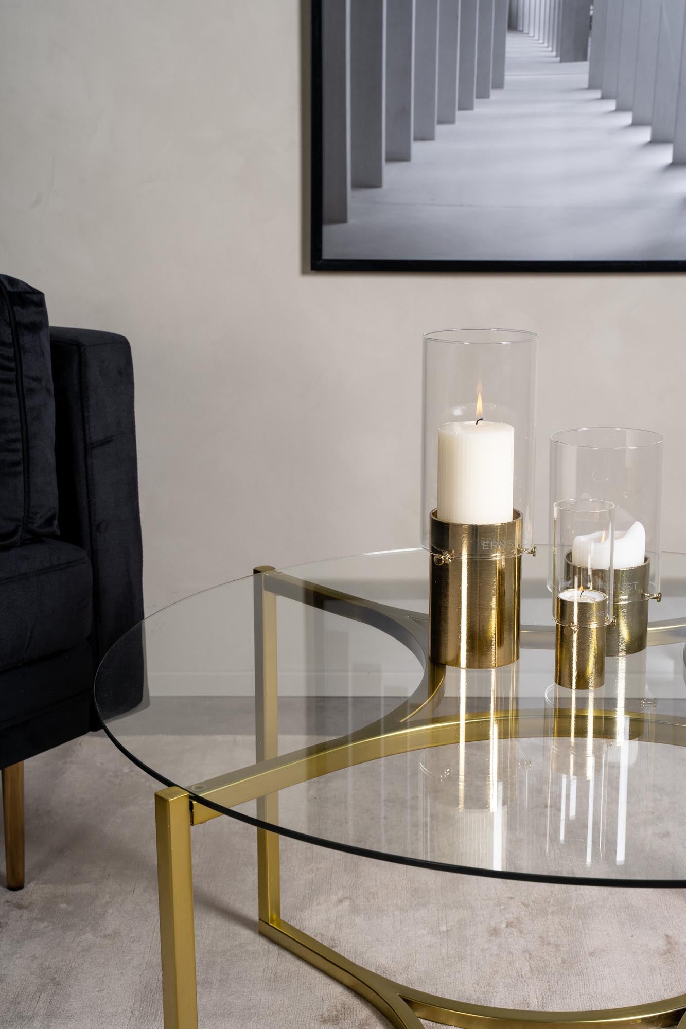 Kivik Beistelltisch in Gold präsentiert im Onlineshop von KAQTU Design AG. Beistelltisch ist von Furniture Fashion
