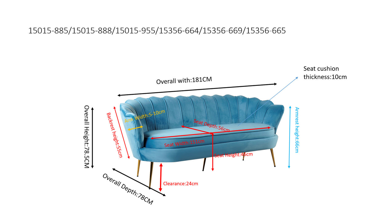 Calais Sofa in Beige präsentiert im Onlineshop von KAQTU Design AG. 3er Sofa ist von Venture Home