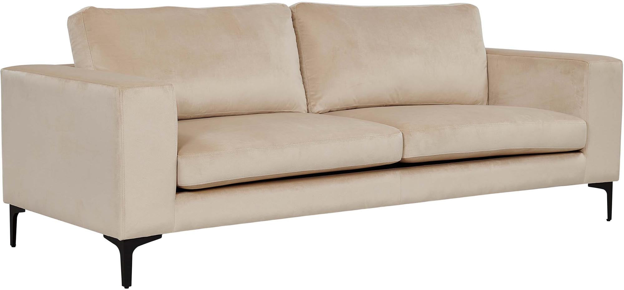 Elegantes Bolero Sofa von Venture Home im skandinavischen Design. Luxuriöser Samt in Beige für höchsten Komfort und zeitlose Ästhetik.