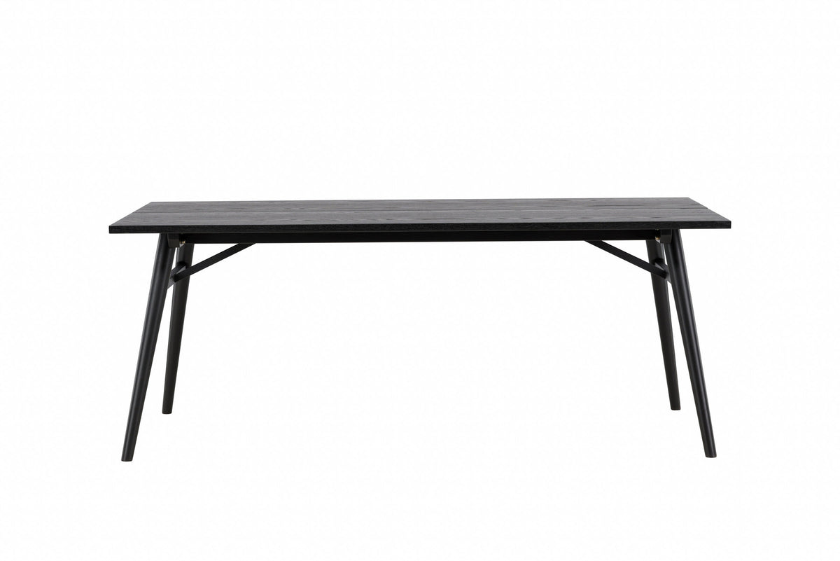 Sleek ausziehbarer Tisch in Schwarz präsentiert im Onlineshop von KAQTU Design AG. Esstisch ist von Venture Home